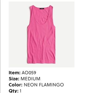 Fine-rib favorite tank in neon flamingo size medium 
Item AO059
